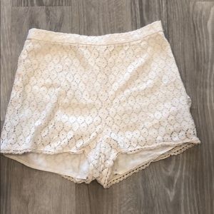 White Laced Shorts
